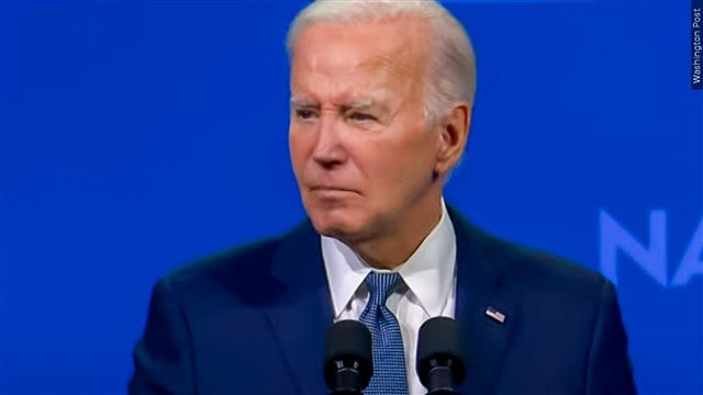 President Biden speaks to the NAACP convention on July 16, 2024