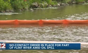 A no-contact order is still in place for part of the Flint River -- after an oil spill.
