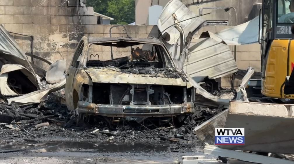 <i>WTVA via CNN Newsource</i><br/>A fire burned down a volunteer ambulance station in Sulligent.