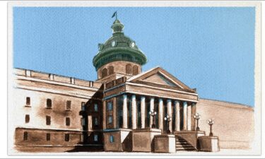 An illustration of the South Carolina state house.