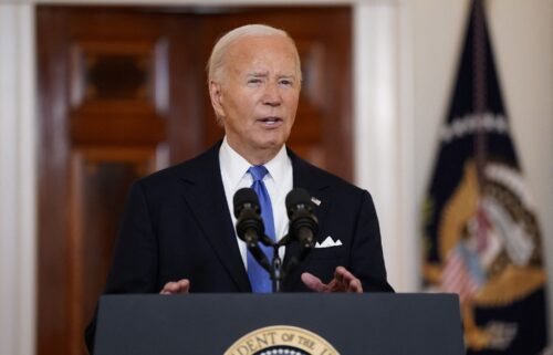U.S. President Joe Biden delivers remarks after the U.S. Supreme Court ruled on former U.S. President and Republican presidential candidate Donald Trump's bid for immunity from federal prosecution for 2020 election subversion.