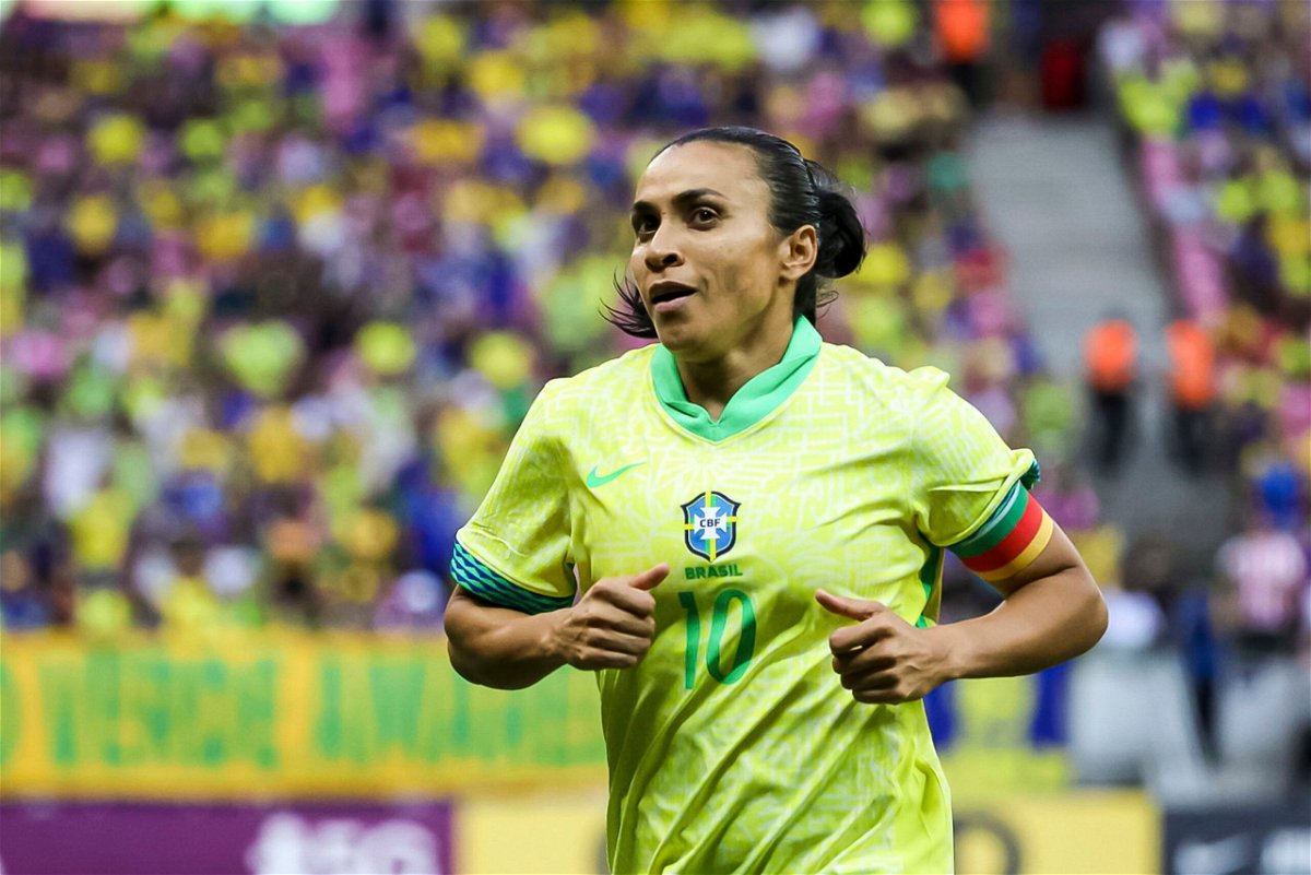 <i>Chico Peixoto/Eurasia Sport Images/Getty Images via CNN Newsource</i><br/>Marta has already played in five Olympic Games and six Women's World Cups.
