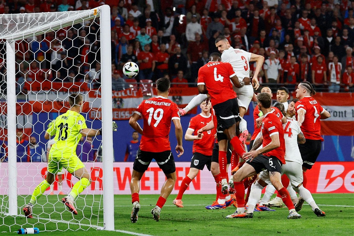 <i>Wolfgang Rattay/Reuters via CNN Newsource</i><br/>Demiral score Turkey's second goal against Austria.