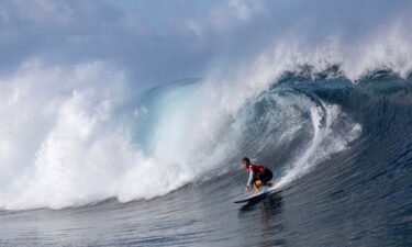 Kanoa Igarashi of Japan competes in the quarterfinals of the SHISEIDO Tahiti Pro on May 30