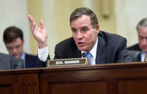 Sen. Mark Warner delivers remarks during a Rules Committee hearing at the Russell Senate Office Building in November 2023 in Washington