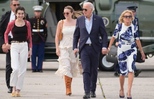 President Joe Biden and first lady Jill Biden and their granddaughters Natalie Biden