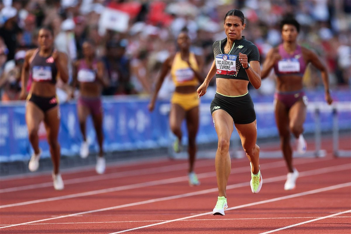 <i>Patrick Smith/Getty Images via CNN Newsource</i><br/>Sydney McLaughlin-Levrone broke her own world record at the US Olympic Trials.