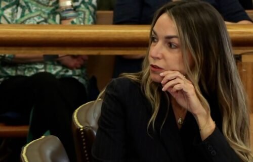 Karen Read is seen during opening statements in her trial on April 29. The jury in the Read murder trial will resume deliberating on July 1.