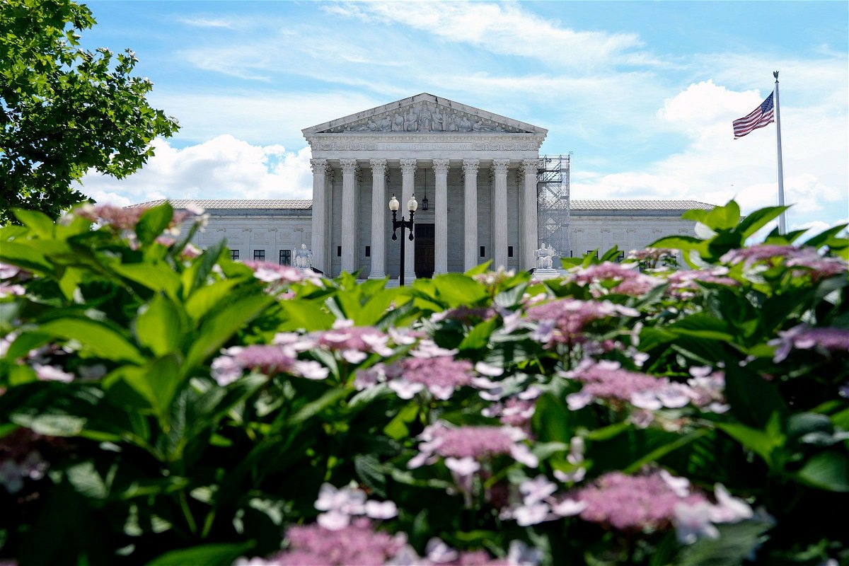 <i>Mariam Zuhaib/AP via CNN Newsource</i><br/>The Supreme Court ruled on July 1 that former President Donald Trump has limited immunity in his January 6 case. The US Supreme Court is seen here on June 20