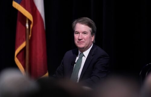 U.S. Supreme Court Justice Brett Kavanaugh speaks during judicial conference in May