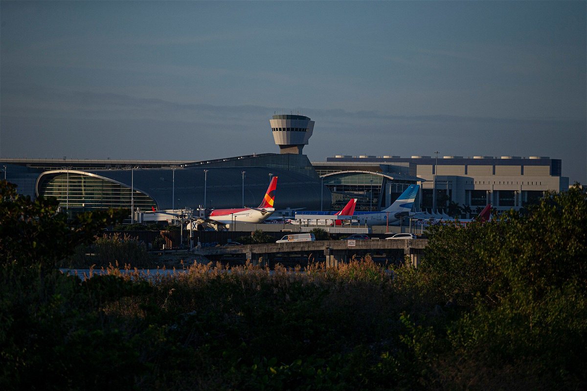 <i>Kena Betancur/VIEWpress/Getty Images/File via CNN Newsource</i><br/>One person was critically injured in a stabbing at Miami International Airport