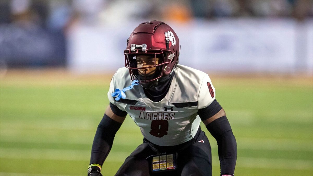 <i>Andres Leighton/AP via CNN Newsource</i><br/>Andre Seldon Jr. of New Mexico State plays cornerback against the University of Texas-El Paso on October 18