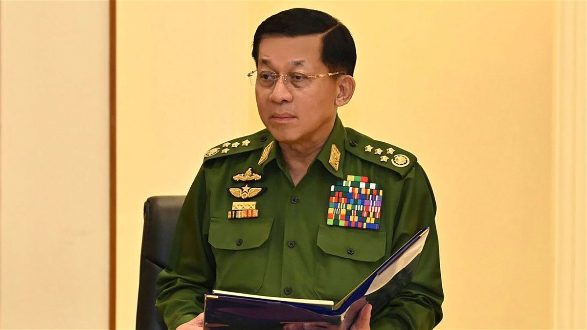 <i>The Myanmar Military True News Information Team/AP/File via CNN Newsource</i><br/>Senior Gen. Min Aung Hlain leader of Myanmar’s military junta