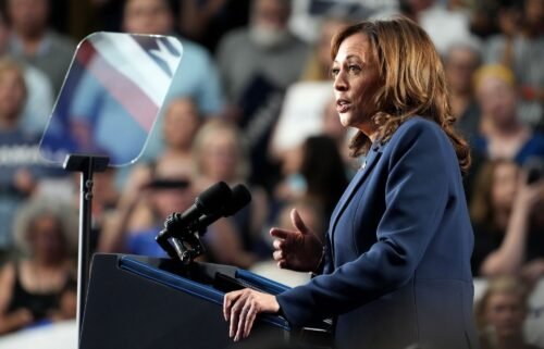 Vice President Kamala Harris during a campaign event on July 23