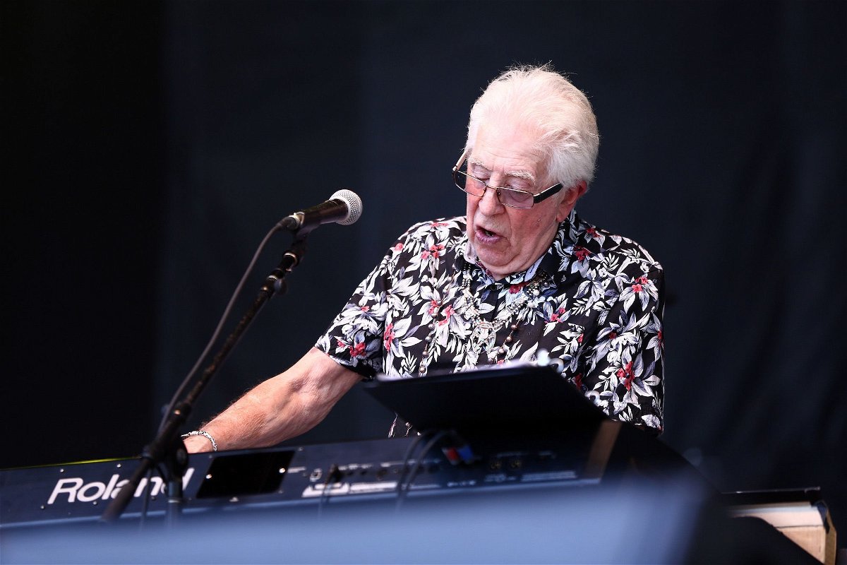 <i>Rich Fury/Getty Images for Arroyo Seco Weekend via CNN Newsource</i><br/>Musician John Mayall performs on the Sycamore stage during Arroyo Seco Weekend at the Brookside Golf Course on June 24