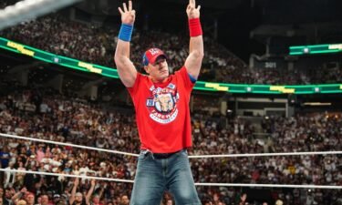 John Cena makes his way to the ring during "Money in the Bank" at Scotiabank Arena on July 6.