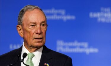 Bloomberg Philanthropies is gifting $1 billion to make medical school free for the majority of students at Johns Hopkins University. Former mayor of New York Michael Bloomberg speaks during the Earthshot Prize Innovation Summit in New York