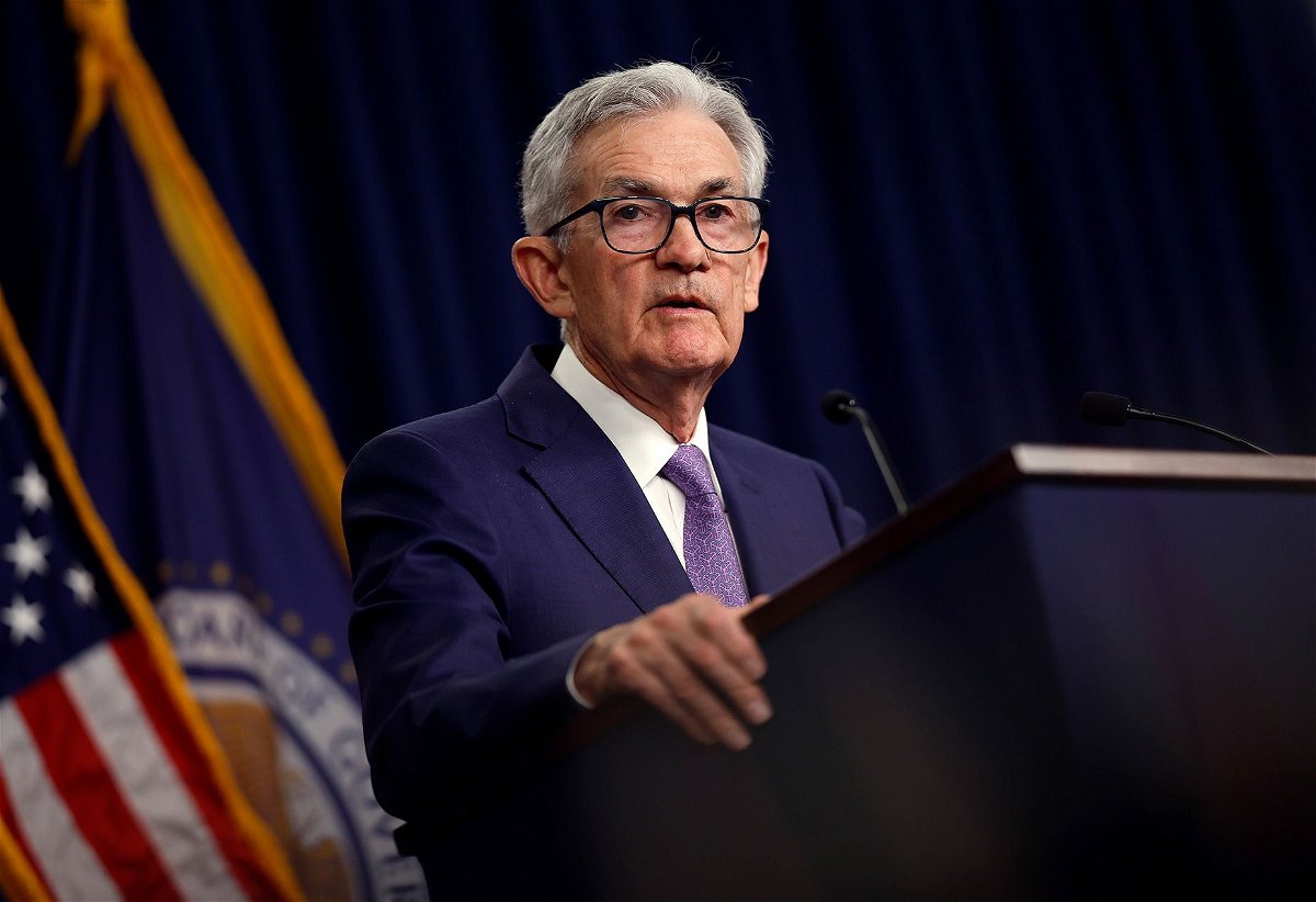 <i>Kevin Dietsch/Getty Images via CNN Newsource</i><br/>Federal Reserve Chair Jerome Powell seen on June 12
