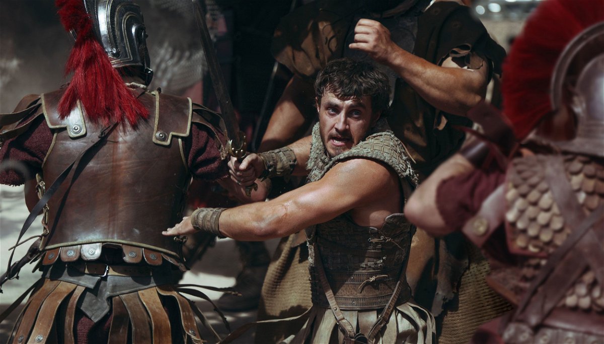 <i>Aidan Monaghan/Paramount Pictures via CNN Newsource</i><br/>Paul Mescal plays Lucius in Gladiator II from Paramount Pictures.