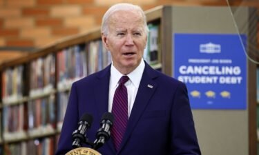 President Joe Biden delivers remarks on canceling student debt on February 21