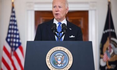 US President Joe Biden delivers remarks on the Supreme Court's immunity ruling at the Cross Hall of the White House in Washington