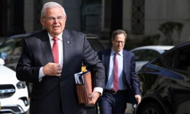 New Jersey Sen. Bob Menendez arrives at federal court in New York City on July 9.