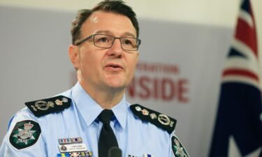 AFP Commissioner Reece Kershaw speaks to the media in June 2021 in Sydney