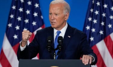President Joe Biden speaks at a news conference following the NATO Summit in Washington
