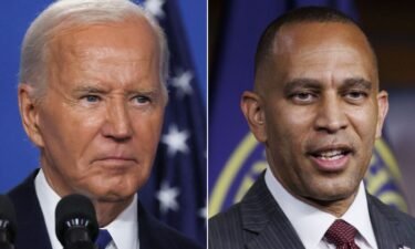 House Democratic Leader Hakeem Jeffries and President Joe Biden met after the president’s closely watched solo news conference as defections in Biden’s Democratic coalition in Congress continue.
