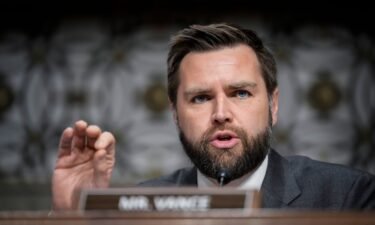 Sen. J.D. Vance questions former executives of failed banks during a Senate Banking Committee hearing on Capitol Hill in May 2023.