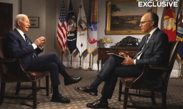 President Joe Biden speaks in an interview with Lester Holt on Monday