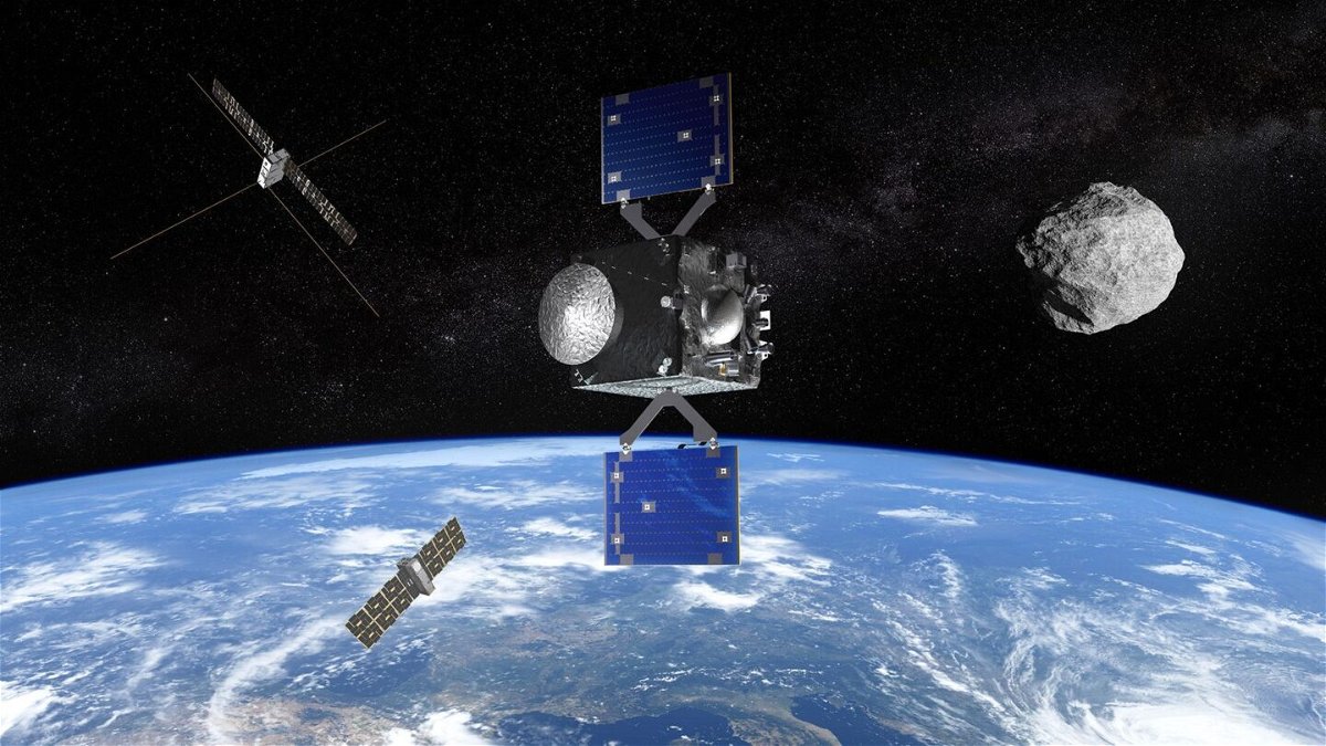 <i>ESA via CNN Newsource</i><br/>An artist's impression depicts the newly announced European Space Agency's Rapid Apophis Mission for Space Safety