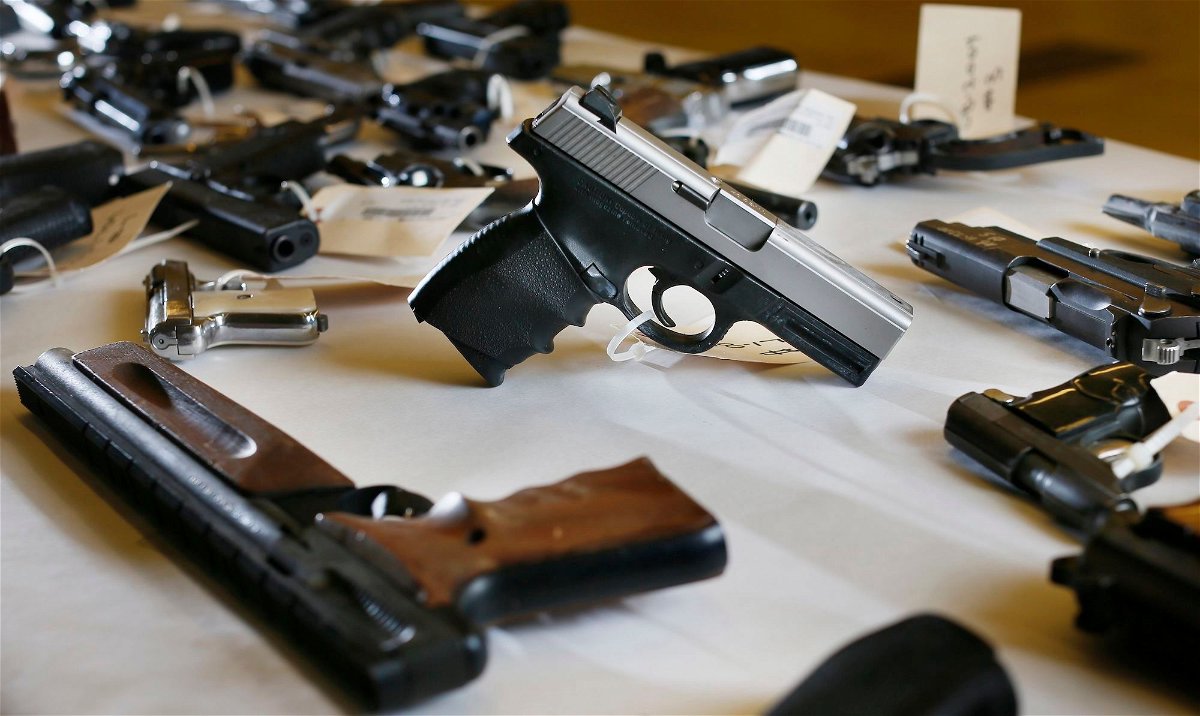 <i>Jerry Holt/Star Tribune/Getty Images via CNN Newsource</i><br/>Confiscated guns are stored in the Hennepin County Sheriff’s Office in February 2015