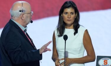 Former South Carolina Gov. Nikki Haley is seen during the walkthrough for day two of the Republican National Convention in Milwaukee on July 16