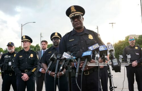 Milwaukee Police Chief Jeffrey Norman speaks during a news conference about a man shot and killed by police during the second day of the 2024 Republican National Convention.
