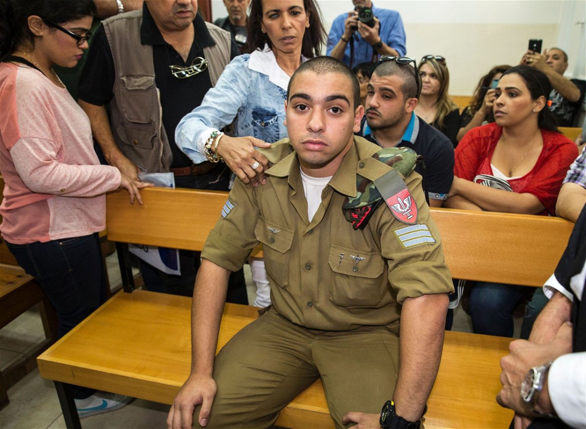 <i>JACK GUEZ/AFP/Getty Images via CNN Newsource</i><br/>Israeli soldier Elor Azaria