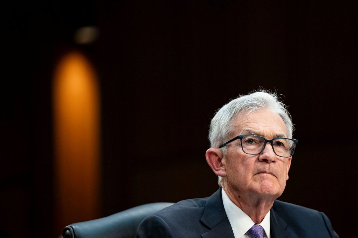 <i>Bonnie Cash/Getty Images via CNN Newsource</i><br/>Federal Reserve Chair Jerome Powell speaks at a Senate hearing on monetary policy on July 9 in Washington