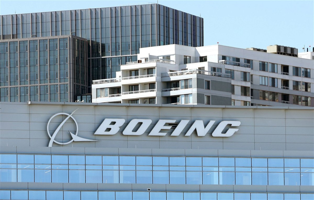 <i>Kevin Dietsch/Getty Images via CNN Newsource</i><br/>Boeing's headquarters as seen on March 25