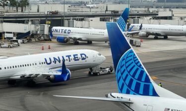 United Airlines planes are seen at LAX Airport in Los Angeles in a November 2023 photo.