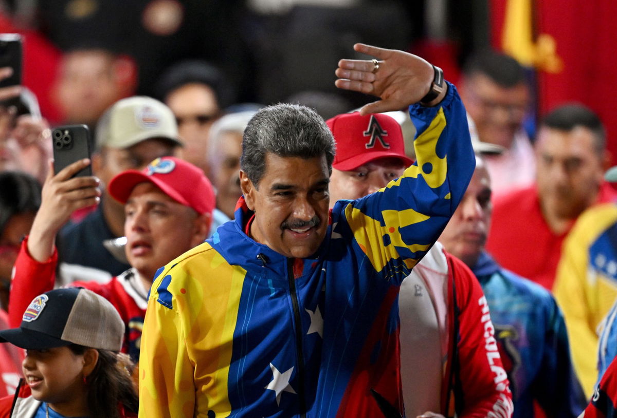 <i>Juan Barreto/AFP/Getty Images via CNN Newsource</i><br/>Venezuelan President Nicolás Maduro after the presidential election results were announced in Caracas on July 29.