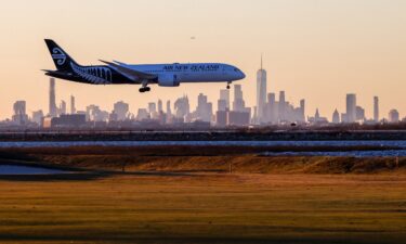 A Boeing 787-9 Dreamliner passenger aircraft of Air New Zealand arrives at JFK International Airport in New York in February.