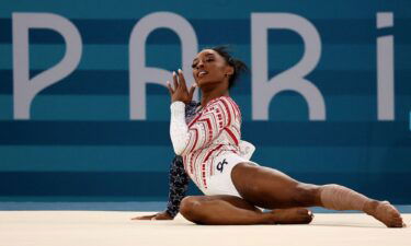 Simone Biles sealed the USA women's gymnastics team's gold medal with her floor routine.