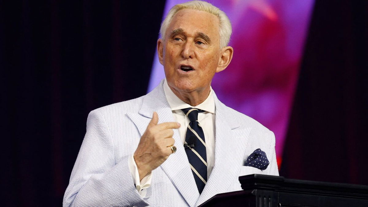 <i>Jeff Kowalsky/AFP/Getty Images/File via CNN Newsource</i><br/>Conservative political consultant and lobbyist Roger Stone on June 15