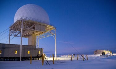 Day breaks at the North American Aerospace Defense Command (NORAD) Point Barrow Long Range Radar Site
