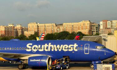 A Southwest Airlines Boeing 737 plane at Ronald Reagan Washington National Airport