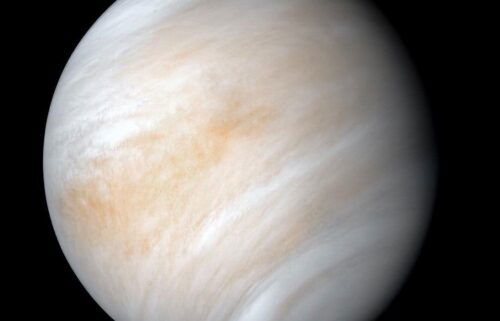 NASA's Mariner 10 spacecraft captured this view of Venus in the 1970s wrapped in a dense
