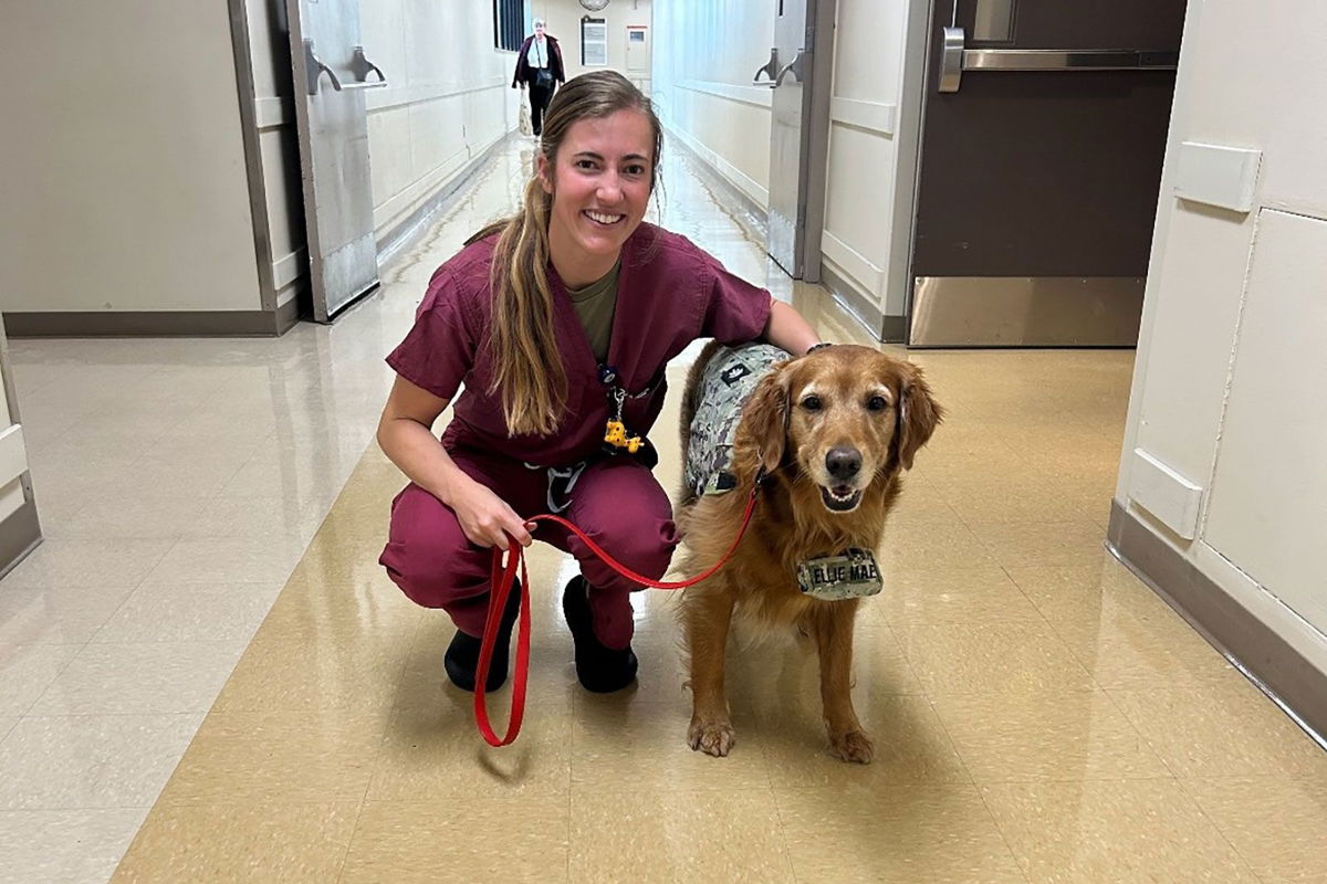 <i>undefinedCourtesy Capt. Molly Murphy/Courtesy Capt. Molly Murphy via CNN Newsource</i><br/>Capt. Molly Murphy with Lt. Cmdr. Ellie Mae