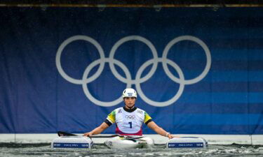 Jessica Fox of Team Australia in action during the heats of the women's K1 kayak at the Vaires-sur-Marne Nautical Stadium during the 2024 Paris Summer Olympic Games in Paris