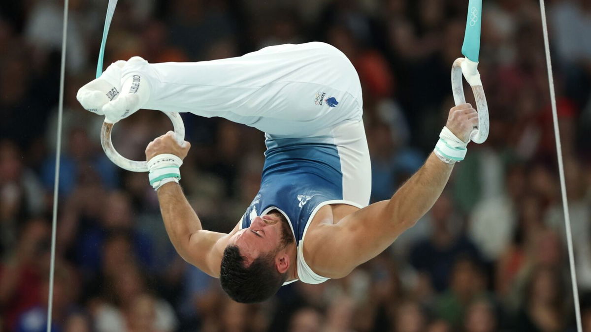 Samir Ait Said competes on rings