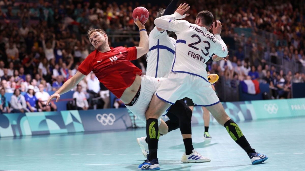 Denmark versus France handball at 2024 Olympic Games